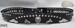 Ceinture en cuir PM5 pour pantalon style moto. LONGUEUR ~ 126 cm