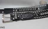 Ceinture en cuir PM5 pour pantalon style moto. LONGUEUR ~ 126 cm
