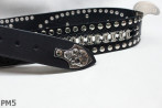 Ceinture en cuir PM5 pour pantalon style moto. LONGUEUR ~ 126 cm
