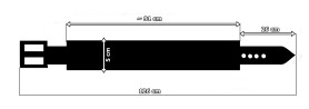 Ceinture en cuir PM5 pour pantalon style moto. LONGUEUR ~ 126 cm