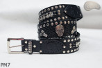 Ceinture en cuir PM7 pour pantalon style moto. LONGUEUR ~ 136 cm