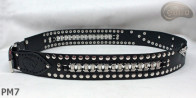 Ceinture en cuir PM7 pour pantalon style moto. LONGUEUR ~ 136 cm