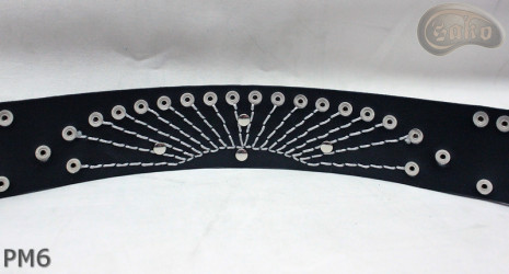 Ceinture en cuir PM6 pour pantalon style moto. LONGUEUR ~ 131 cm