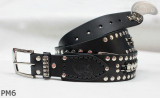 Ceinture en cuir PM6 pour pantalon style moto. LONGUEUR ~ 131 cm