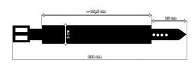 Ceinture en cuir PM6 pour pantalon style moto. LONGUEUR ~ 131 cm