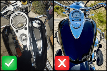 Tank panel for  Kawasaki VN 2000 *right fuel inlet*