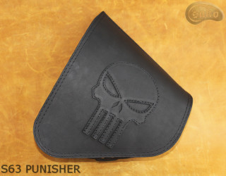 LEATHER SADDLEBAG S63 PUNISHER H-D SOFTAIL