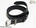 Ceinture pantalon/jupe en cuir PA20 SKULLS