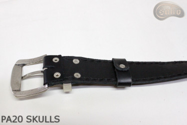 Ceinture pantalon/jupe en cuir PA20 SKULLS