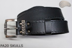 Ceinture pantalon/jupe en cuir PA20 SKULLS