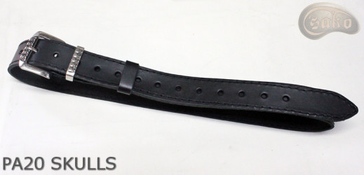 Ceinture pantalon/jupe en cuir PA20 SKULLS