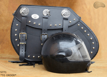 Sacoches de moto en cuir S771 *SUR COMMANDE*