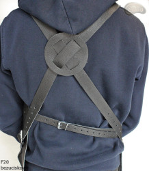 Skórzany fartuch ochronny F20 bezuciskowy rzeźniczy/spawalniczy/ kucharski/ grillowy/ ślusarski