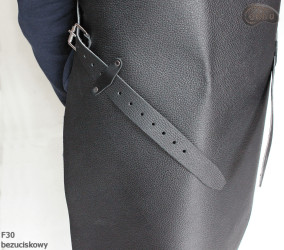 Skórzany fartuch ochronny F30 bezuciskowy rzeźniczy/spawalniczy/ kucharski/ grillowy/ ślusarski