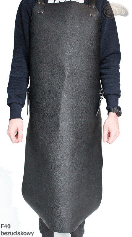 Tablier de protection en cuir F40 sans pression boucher/soudure/chef/barbecue/serrurier