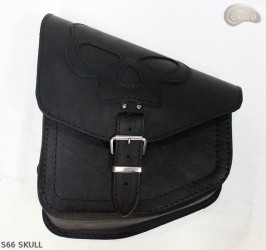 LEATHER SADDLEBAG S66 SKULL H-D SOFTAIL
