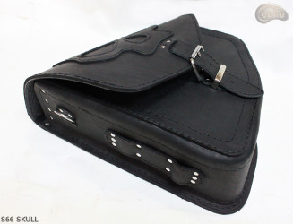 LEATHER SADDLEBAG S66 SKULL H-D SOFTAIL