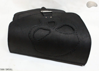 LEATHER SADDLEBAG S66 SKULL H-D SOFTAIL