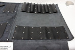 Knife bag / pouch BLACK GRAIN LEATHER SKULLS ( model 4)