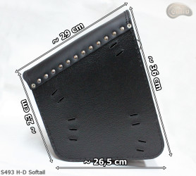 LEATHER SADDLEBAG S493 SKULL H-D SOFTAIL
