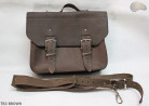Leather shoulder bag TR3 BROWN