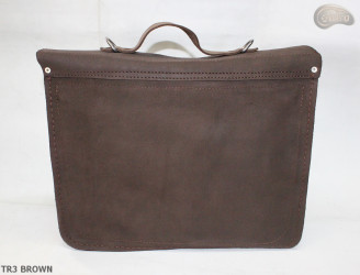 Sac bandoulière en cuir TR3 BROWN
