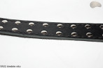 PA52 leather belt with flat decorative rivets