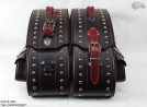 LEATHER SADDLEBAGS S261 RED *TO ORDER*