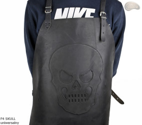 Leather protective apron/butcher's apron/welder's apron/cook's apron/barbecue apron/locksmith's apron F4 SKULL