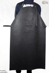Leather protective apron/butcher's apron/welder's apron/cook's apron/barbecue apron/locksmith's apron F4 SKULL