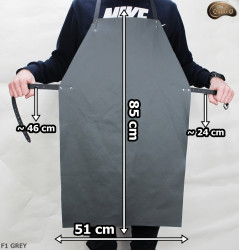Tablier de protection en cuir F1 GREY/boucher/soudure/chef/barbecue/serrurier