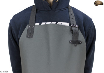 Tablier de protection en cuir F2 GREY/boucher/soudure/chef/barbecue/serrurier