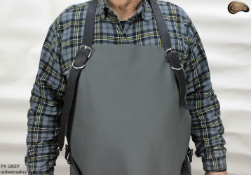 Tablier de protection en cuir F4 GREY/boucher/soudure/chef/barbecue/serrurier