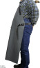 Tablier de protection en cuir F4 GREY/boucher/soudure/chef/barbecue/serrurier
