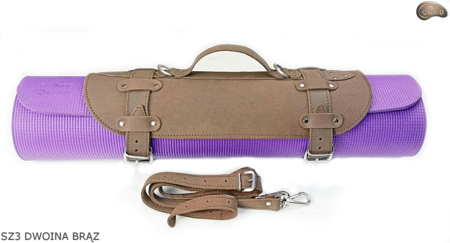 Szelki SZ3 brązowa dwoina/ pasek na koc, karimatę, śpiwór, kurtkę, na rower/motocykl