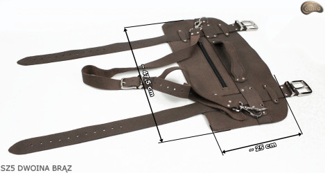 Szelki SZ5 dwoina brązowa / pasek na koc, karimatę, śpiwór, kurtkę, na rower/motocykl