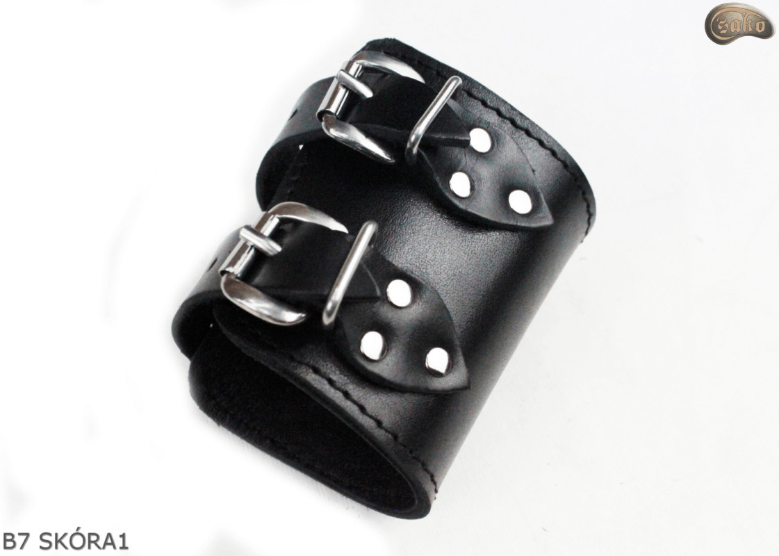 Bracelet en cuir B7 goth rock metal punk