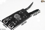 Bracelet en cuir B7 skull goth rock metal punk