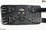 Bracelet en cuir B7 skull goth rock metal punk