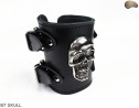 Bracelet en cuir B7 skull goth rock metal punk