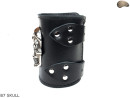 Bracelet en cuir B7 skull goth rock metal punk