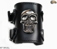 Bracelet en cuir B7 skull goth rock metal punk