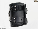 Bracelet en cuir B7 skull goth rock metal punk