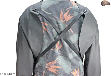 Skórzany fartuch F18 GREY ochronny przedni z rękawami / rzeźniczy/spawalniczy/ kucharski/ grillowy/ ślusarski