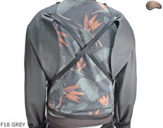 Skórzany fartuch F18 GREY ochronny przedni z rękawami / rzeźniczy/spawalniczy/ kucharski/ grillowy/ ślusarski