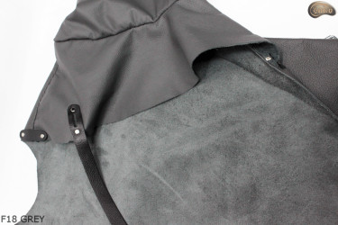 Skórzany fartuch F18 GREY ochronny przedni z rękawami / rzeźniczy/spawalniczy/ kucharski/ grillowy/ ślusarski