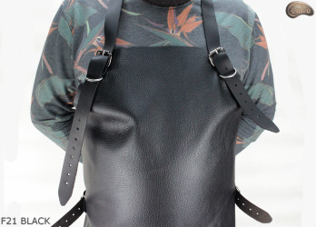 Skórzany fartuch ochronny F21 BLACK/ rzeźniczy/spawalniczy/ kucharski/ grillowy/ ślusarski