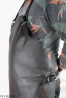 Tablier de protection en cuir F21 BLACK/boucher/soudure/chef/barbecue/serrurier