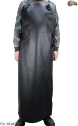 Tablier de protection en cuir F21 BLACK/boucher/soudure/chef/barbecue/serrurier