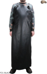 Bőr védőkötény F21 BLACK/hentes/hegesztő/szakács/barbecue/lakatos